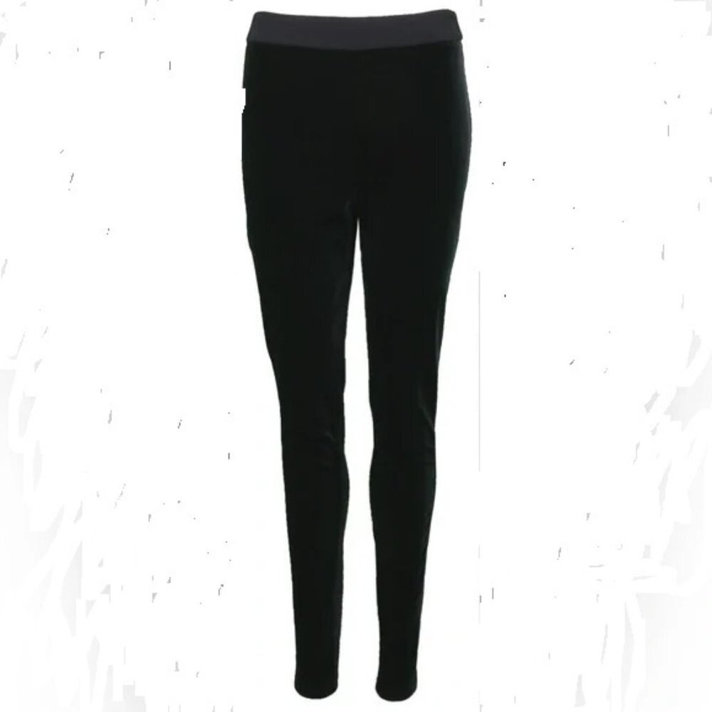Joseph Ribkoff Black Velvet High Waist Pants